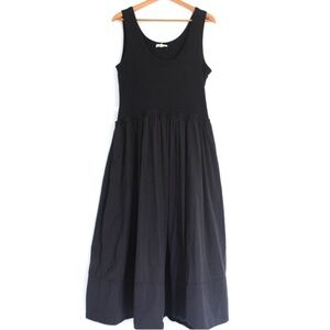 Madewell Mixed Poplin Scoopneck Maxi Dress